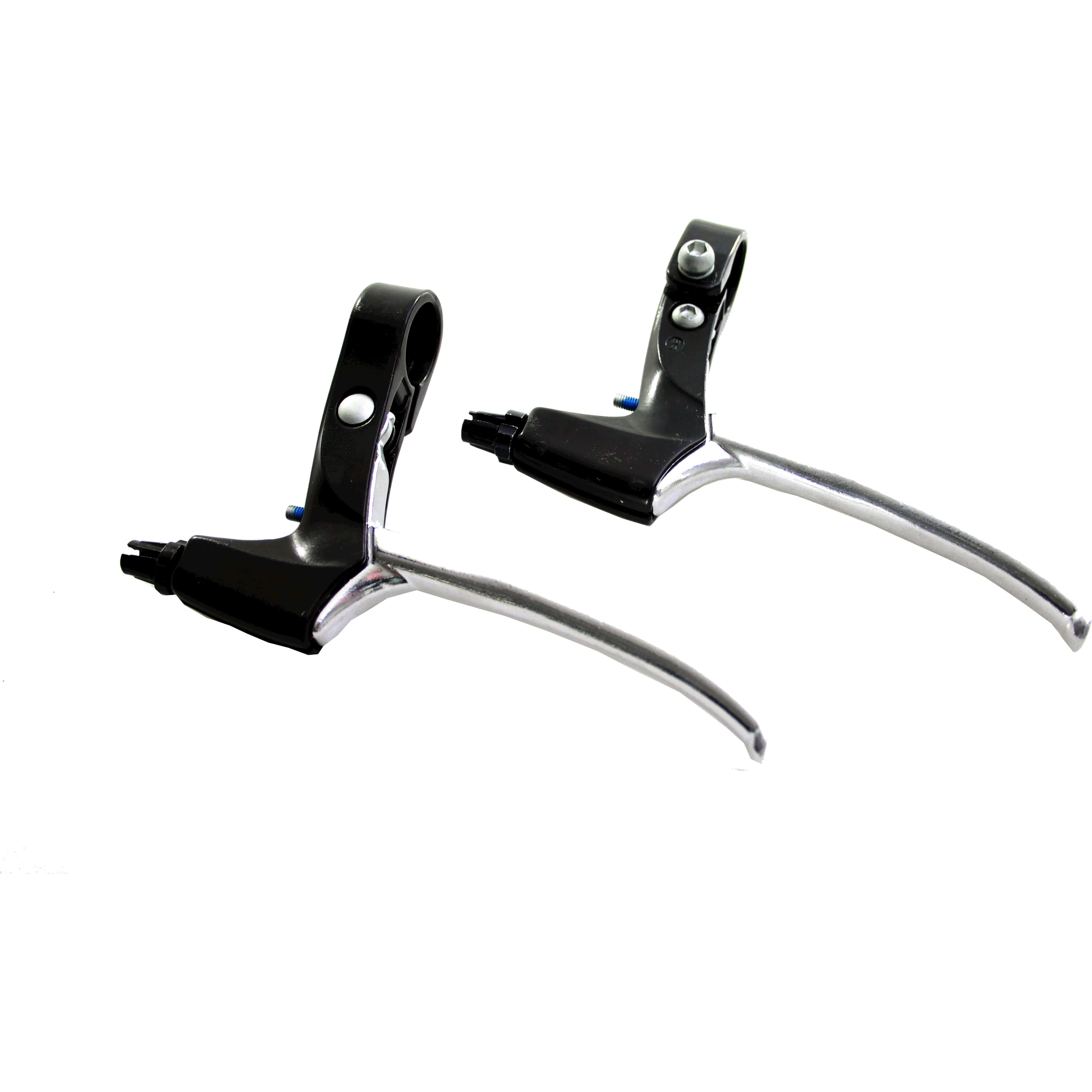 Saccon remgreep set L218 rollerbrake zwart/zilver - AE-trading
