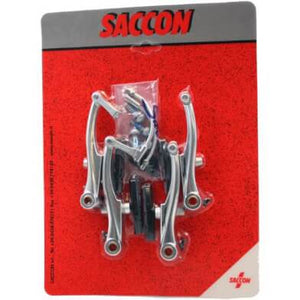 Saccon V-brake set voor + achter zilver - AE-trading