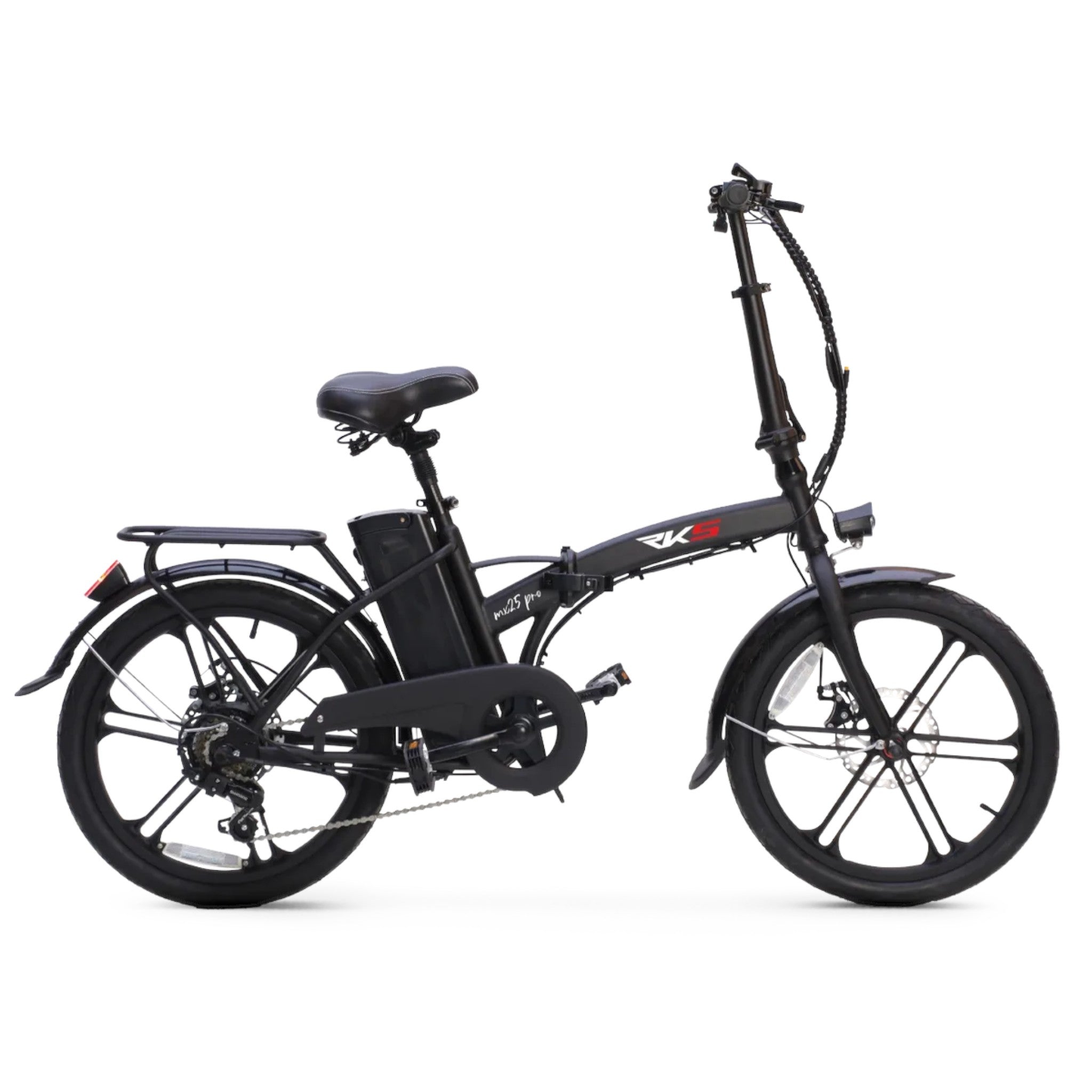 RKS MX25 Pro - Elektrische Vouwfiets - Mat Zwart - 20x1.95 inch - Accu 36V 8Ah - 250W Motor - Shimano 6 Versnellingen
