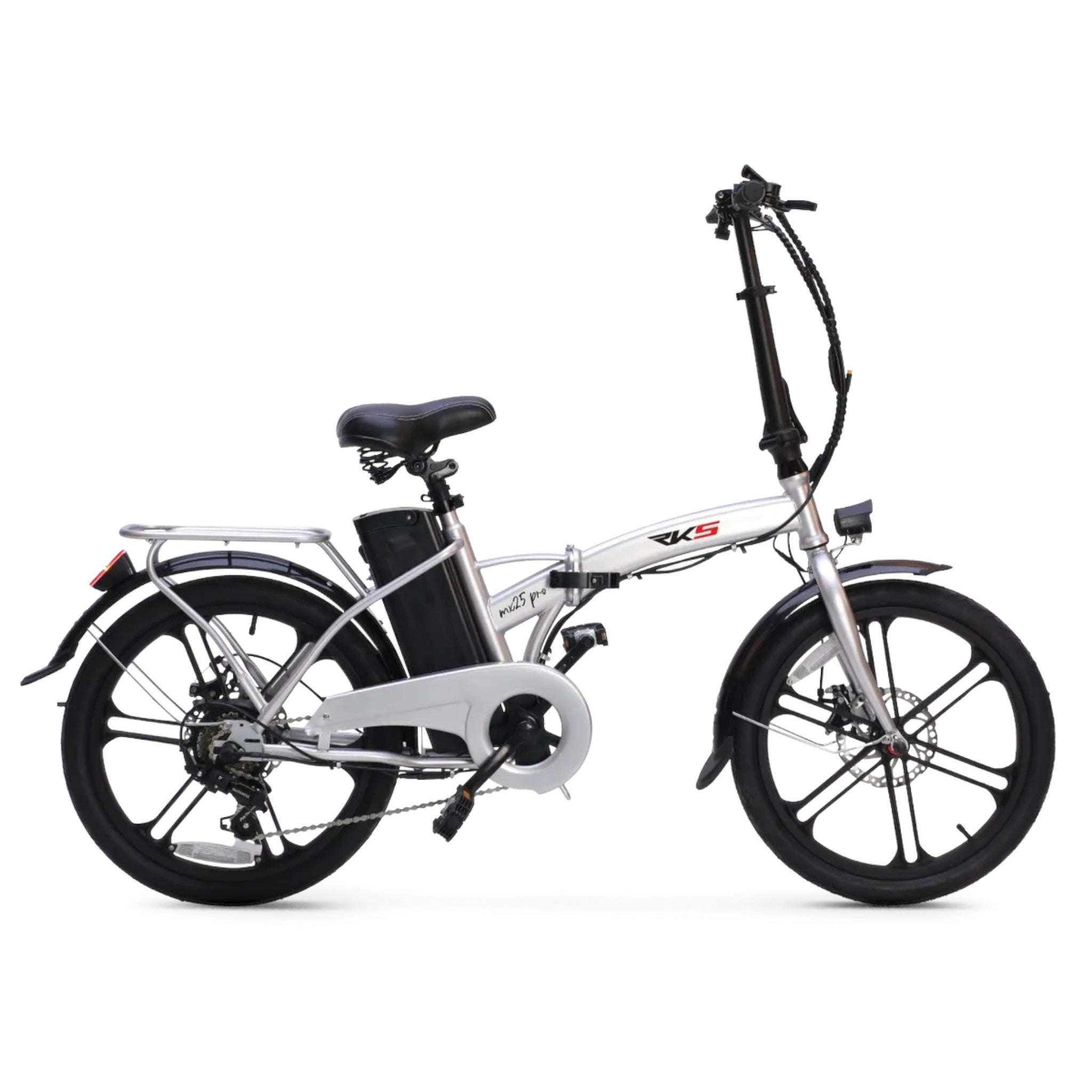 RKS MX25 Pro - Elektrische Vouwfiets - Zilver - 20x1.95 inch - Accu 36V 8Ah - 250W Motor - Shimano 6 Versnellingen