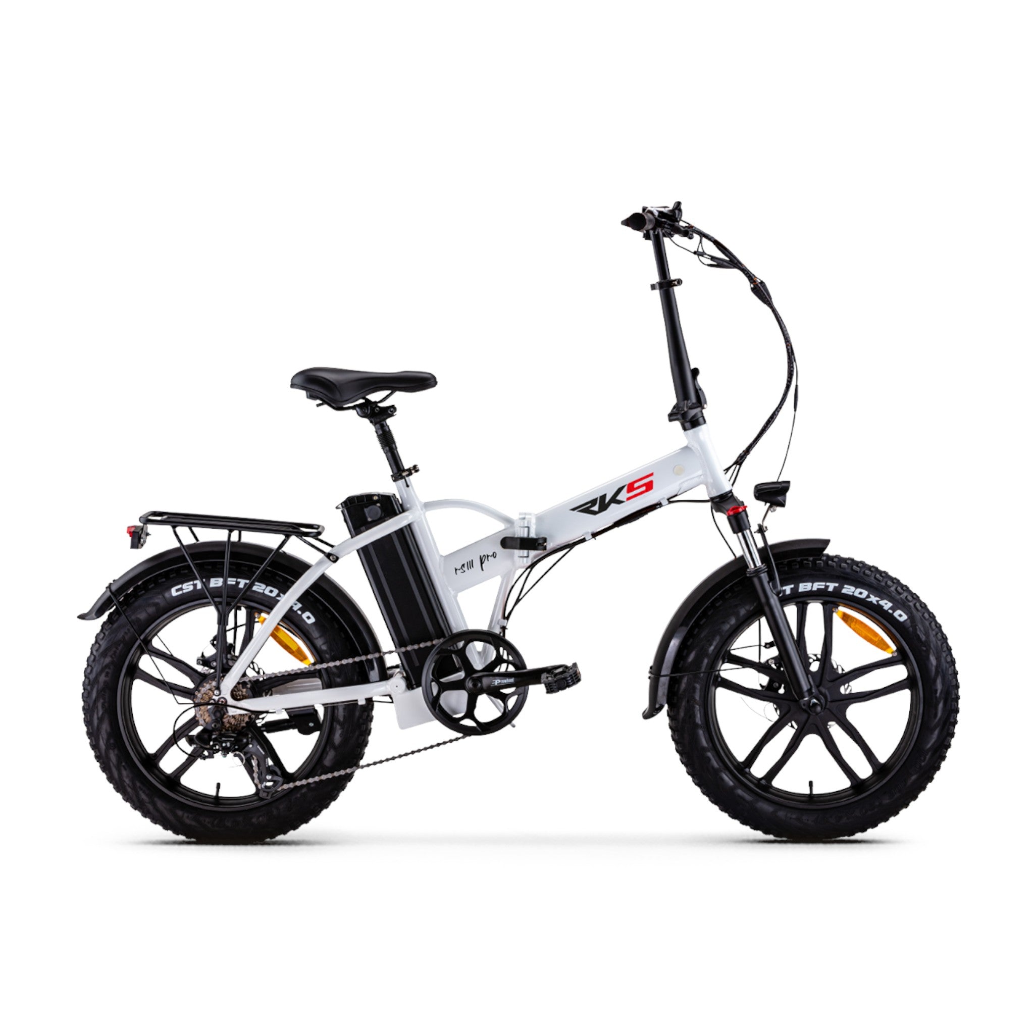 RKS RS III Pro - Elektrische Vouwfiets - Wit - 20x4 inch - Accu 36V 10Ah - 250W Motor - Shimano 7 Versnellingen - Mechanische Remmen