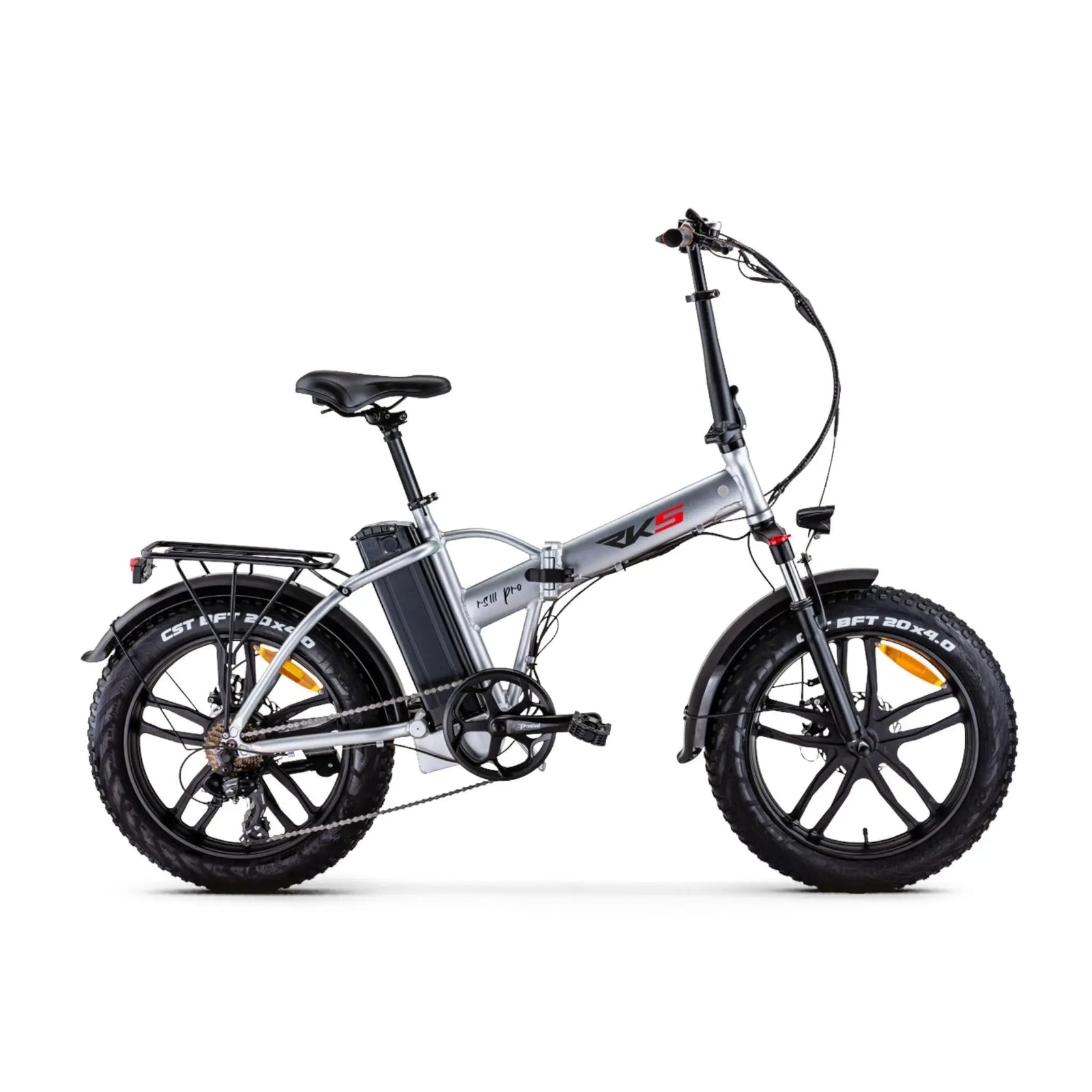 RKS RS III Pro - Elektrische Vouwfiets - Zilver - 20x4 inch - Accu 36V (10Ah) - 250W Motor - Shimano 7 Versnellingen - Mechanische Remmen - AE-trading