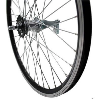 Roland achterwiel 24 x 1.75 remnaaf Alu V-profil zwart - AE-trading