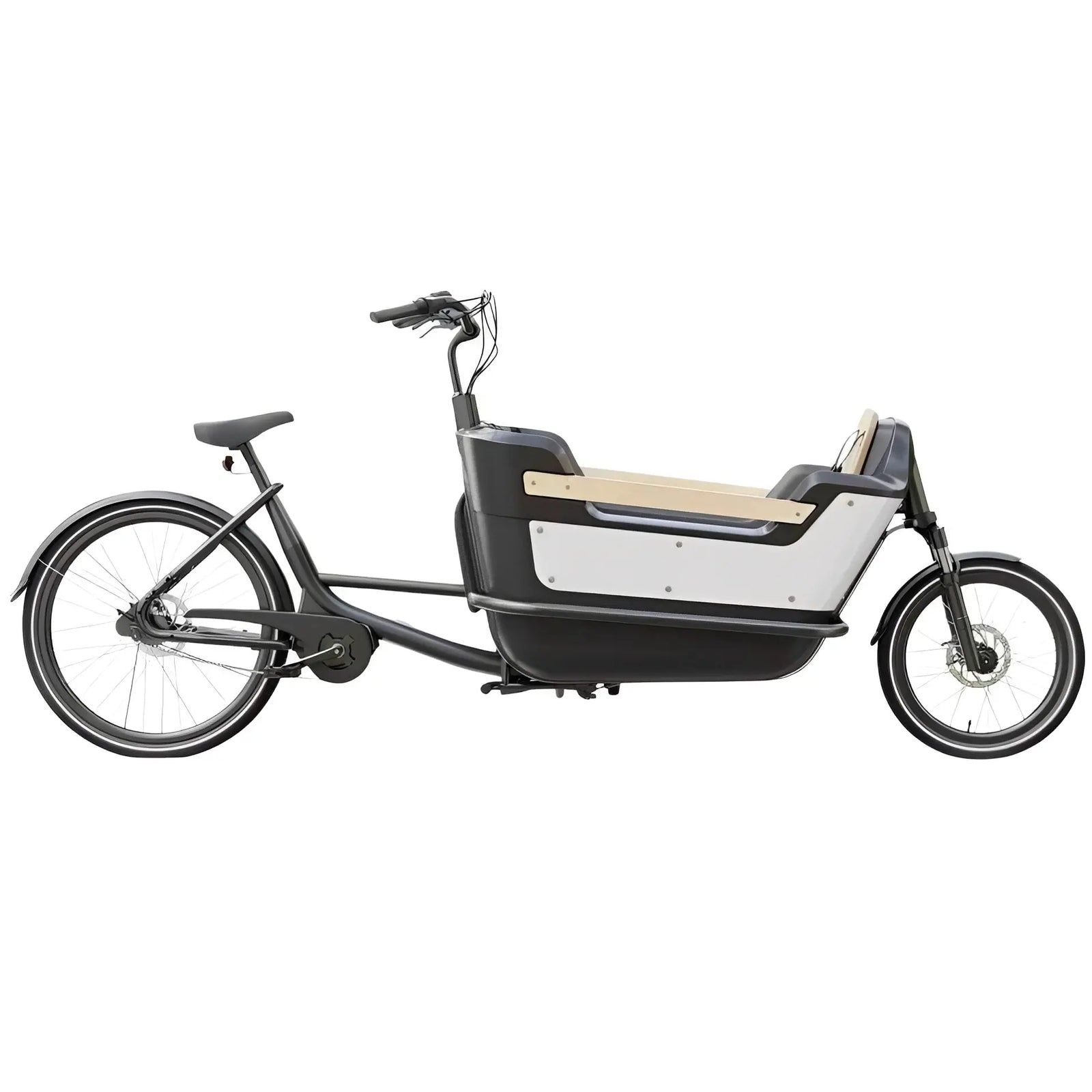 Royal Cargo Bike 2W Premium Plus – Elektrische Bakfiets – Taupe Grijs – 504Wh - AE-trading