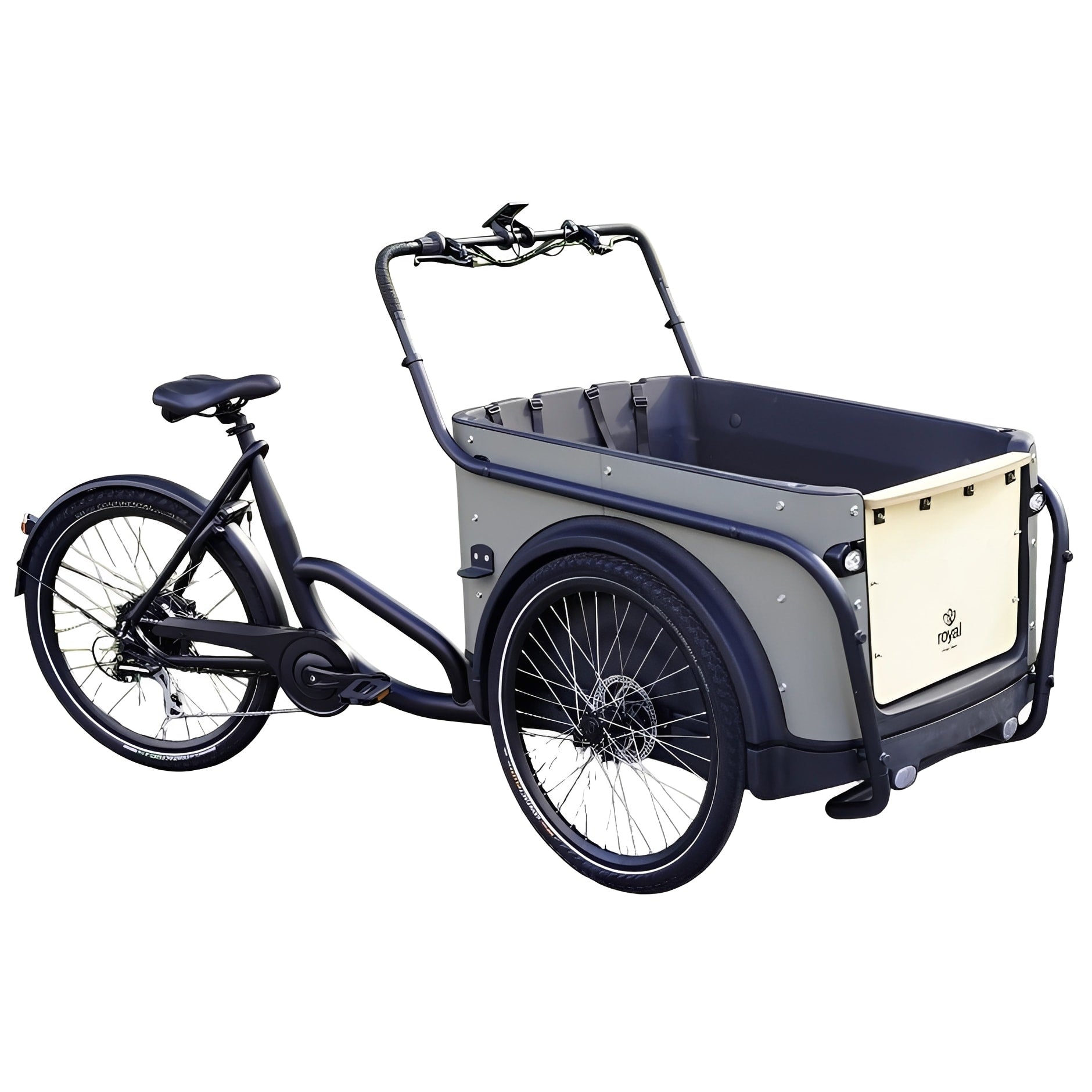 Royal Cargo Bike 3W Eco – Taupe – Elektrische Bakfiets – 504Wh - AE-trading