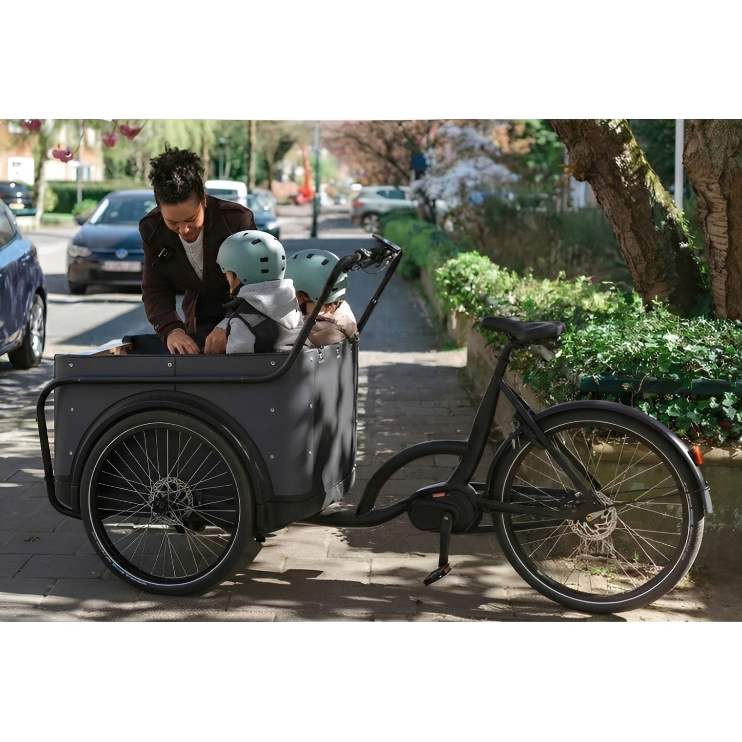 Royal Cargo Bike 3W Premium – Antraciet – Elektrische Bakfiets – 504Wh - AE-trading