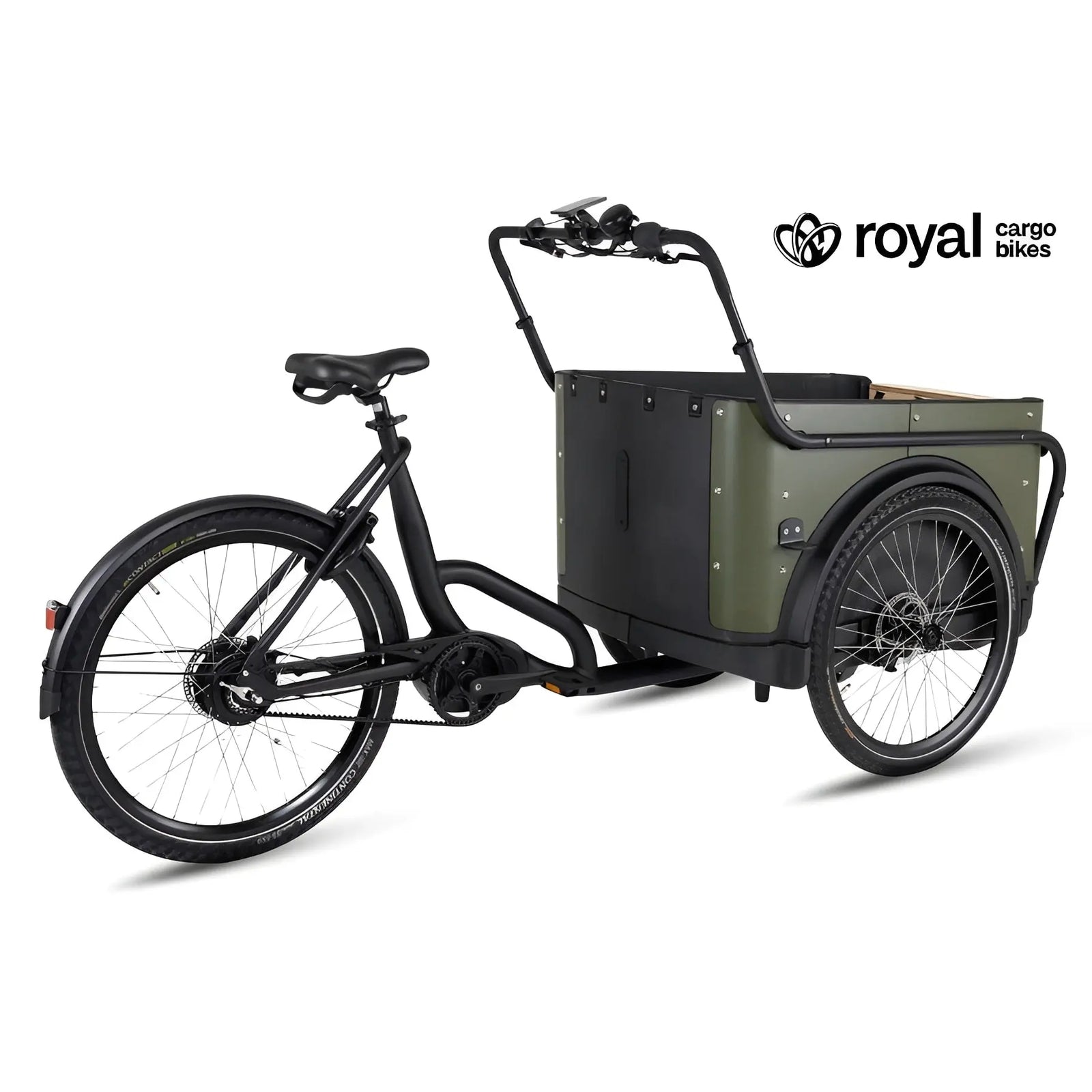 Royal Cargo Bike 3W Premium – Elektrische Bakfiets - Groen – 630Wh - AE-trading