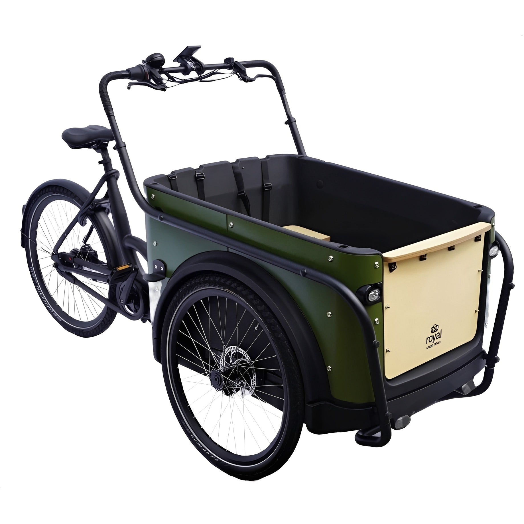Royal Cargo Bike 3W Premium – Groen – Elektrische Bakfiets – 504Wh - AE-trading