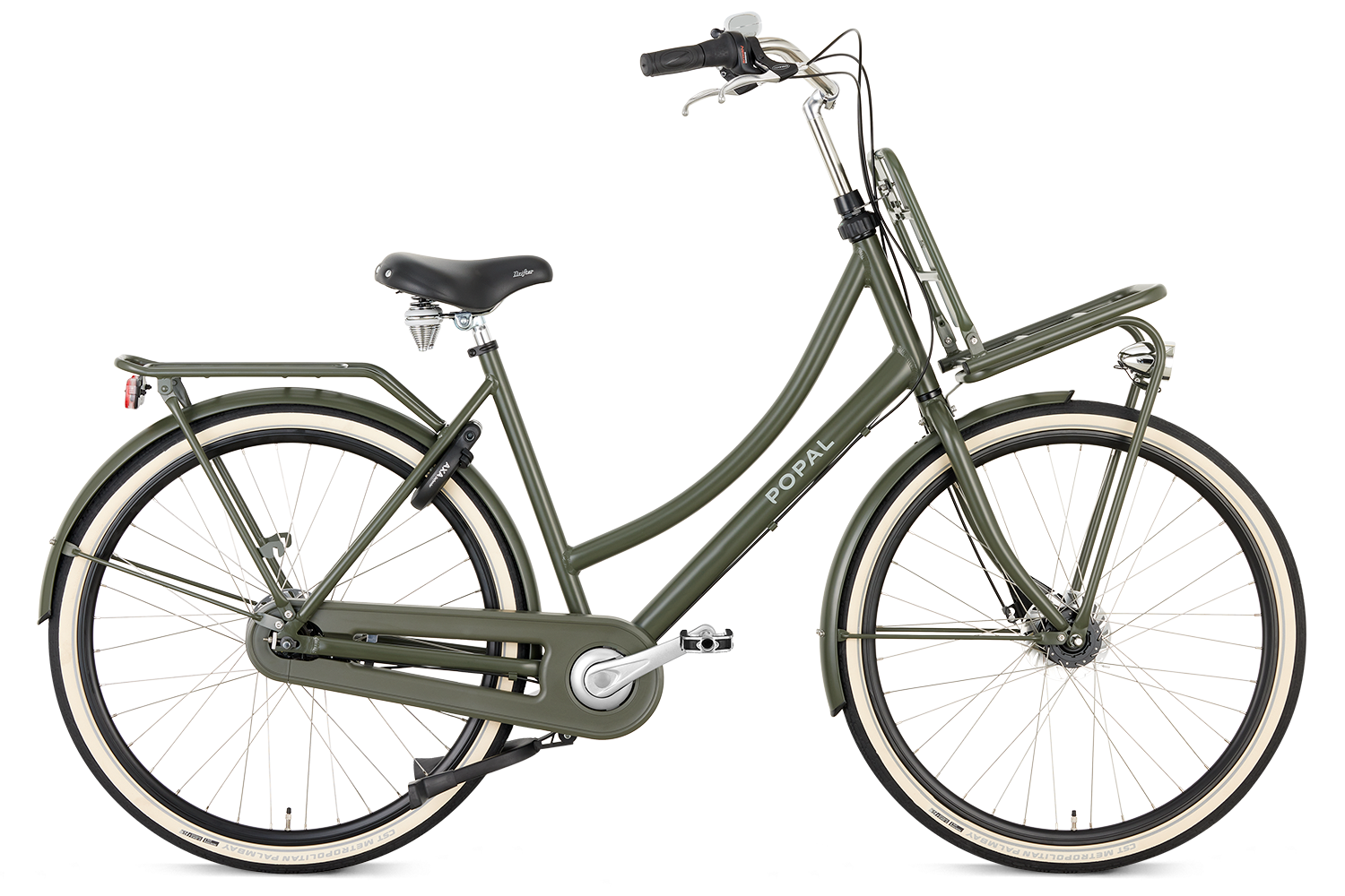 Popal Daily Dutch Prestige N7 RB Army Groen Aluminium Frame Zeven Versnellingen Reflecterend Logo - AE-trading