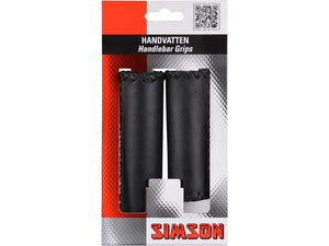 Simson handvatten leer kort/lang zwart - AE-trading