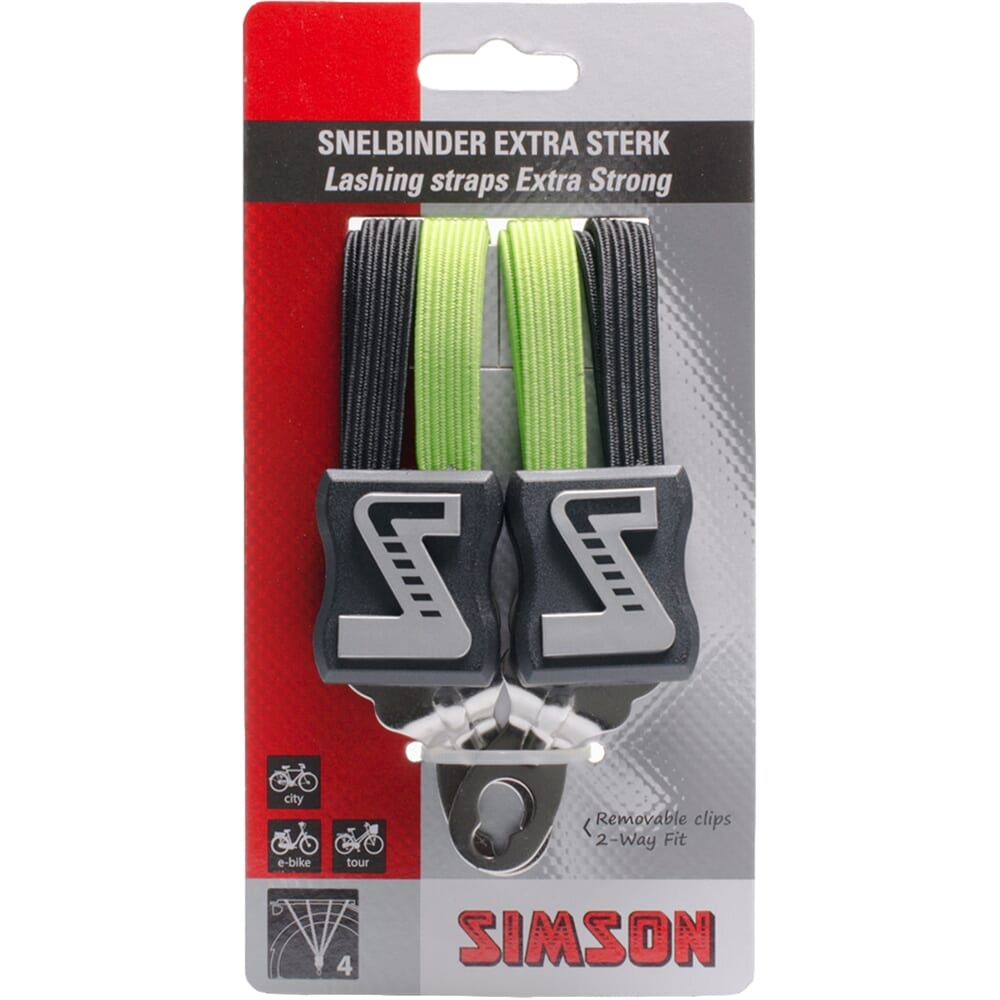 Simson snelbinder extra strong zwart/groen - AE-trading