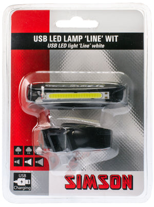 Simson koplamp Line usb 8 lux - AE-trading