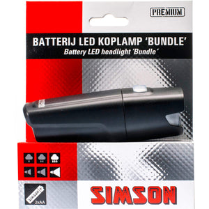 Simson koplamp Bundle batterij 25 lux stuurbocht - AE-trading