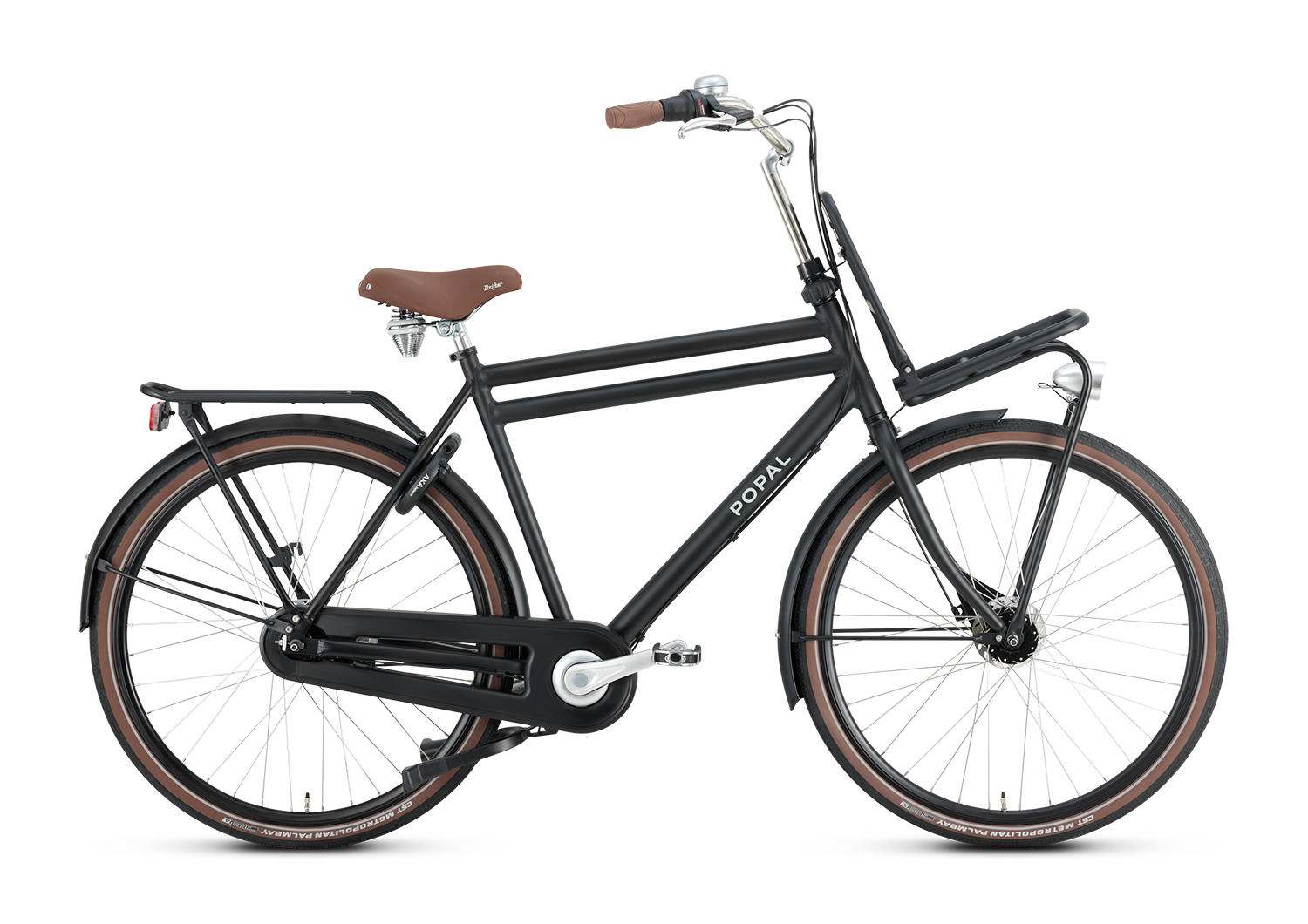 Popal Daily Dutch Prestige N7 28 Inch Mat Zwart Met Aluminium Frame En Zeven Versnellingen - AE-trading