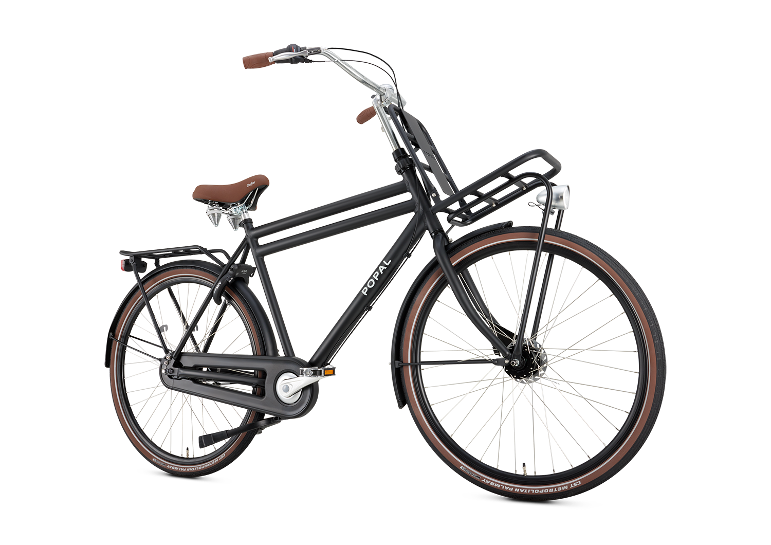 Popal Daily Dutch Prestige N7 28 Inch Mat Zwart Met Aluminium Frame En Zeven Versnellingen - AE-trading