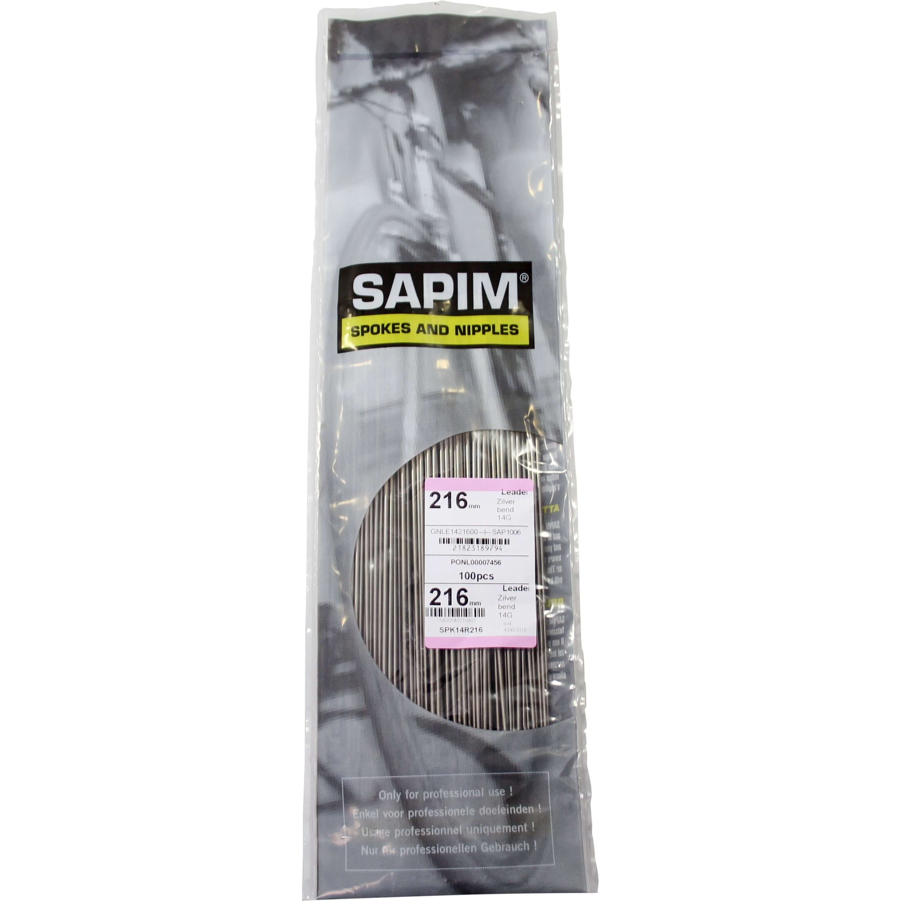 Sapim spaak Leader 14-234 RVS z/nippel (1 stuk) - AE-trading