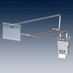 Perfowand dubbelhaak 20cm met prijspendel chroom - AE-trading