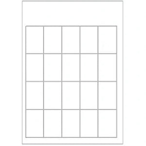 Prijskaartvel - A4 - 20 kaarten per vel - AE-trading