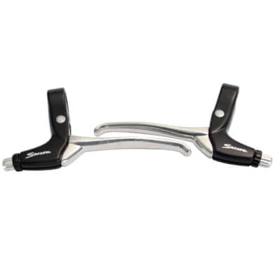 Saccon remgreep set L211 canti/rollerbrake zwart/zilver - AE-trading