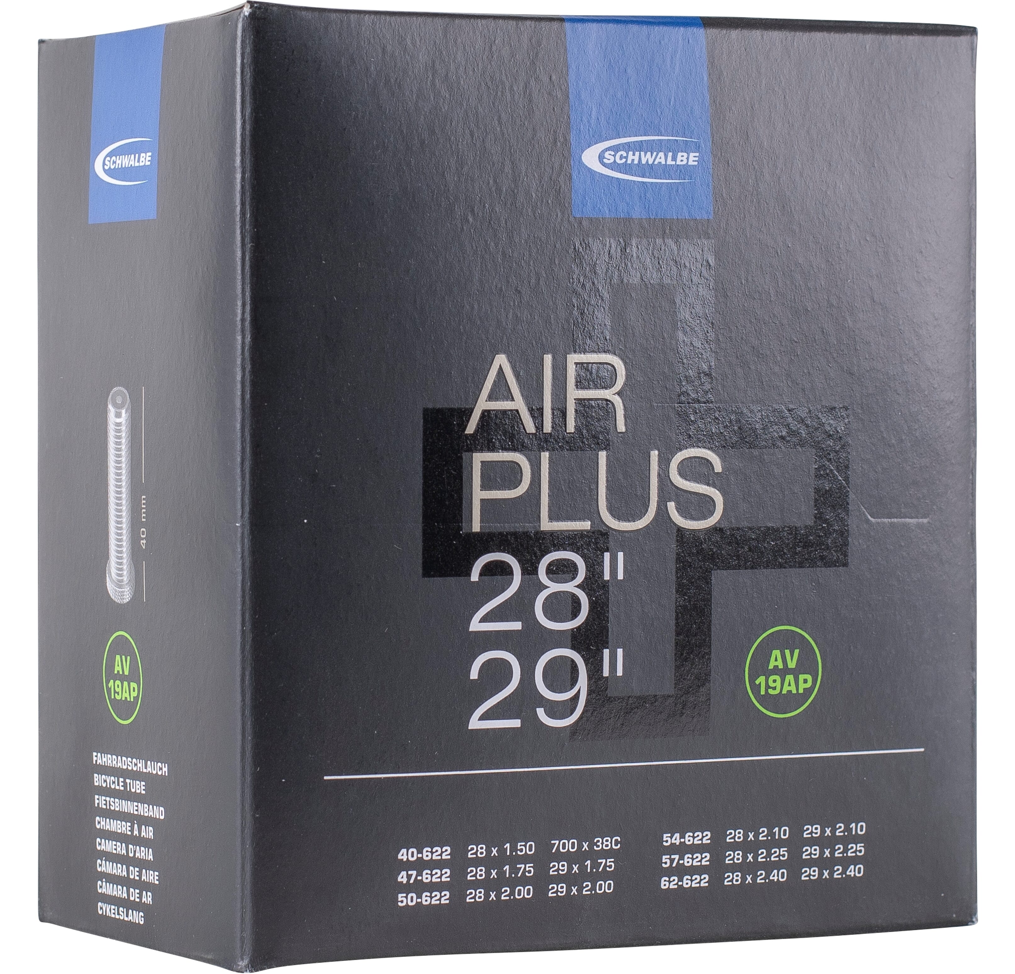 Schwalbe bnb AV19AP Air Plus 28 x 1.50 - 29 x 2.40 av 40mm - AE-trading