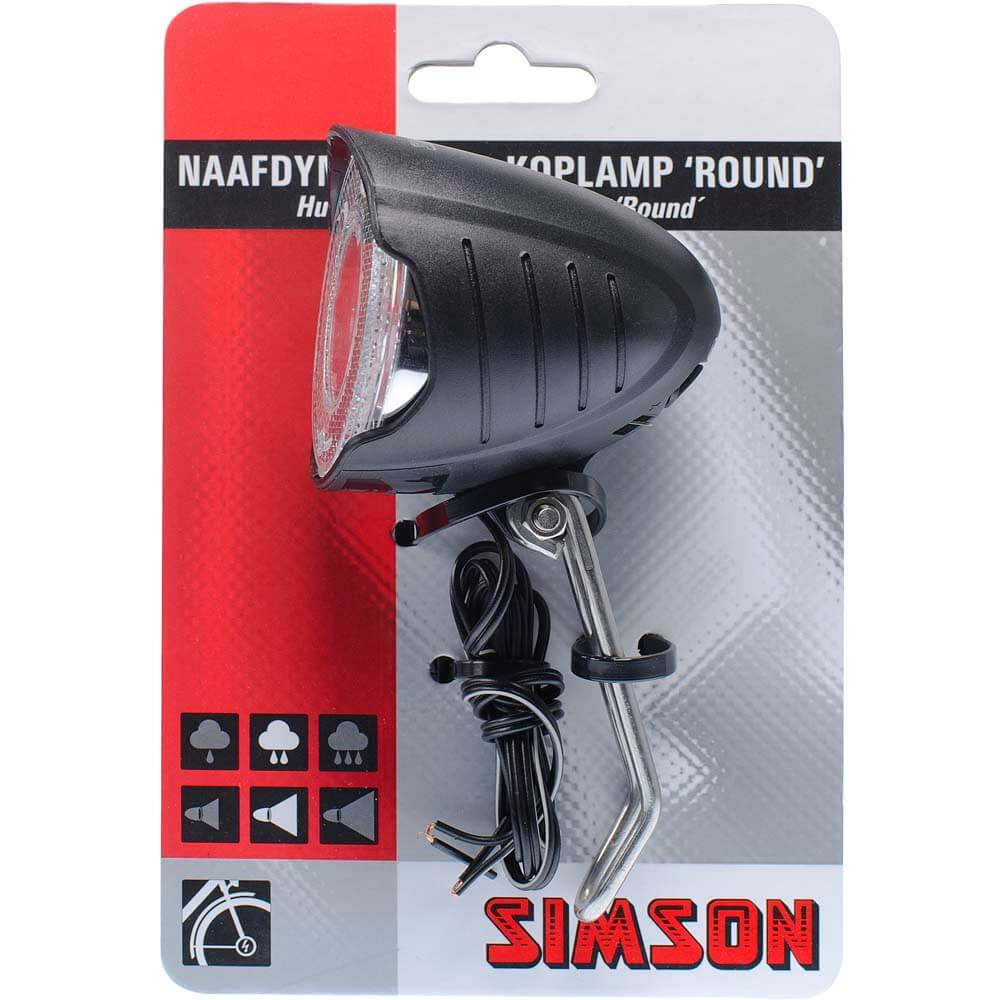 Simson koplamp Round aan/uit dynamo 7 lux - AE-trading