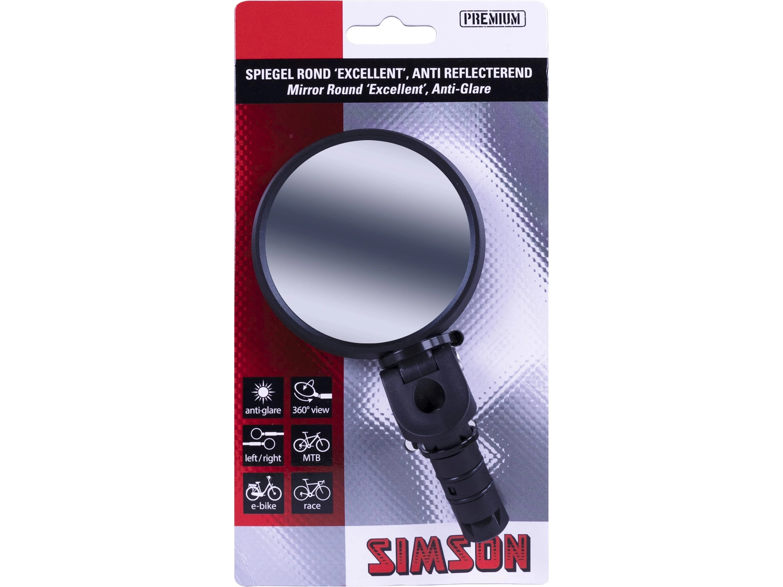 Simson spiegel rond Excellent anti reflecterend - AE-trading