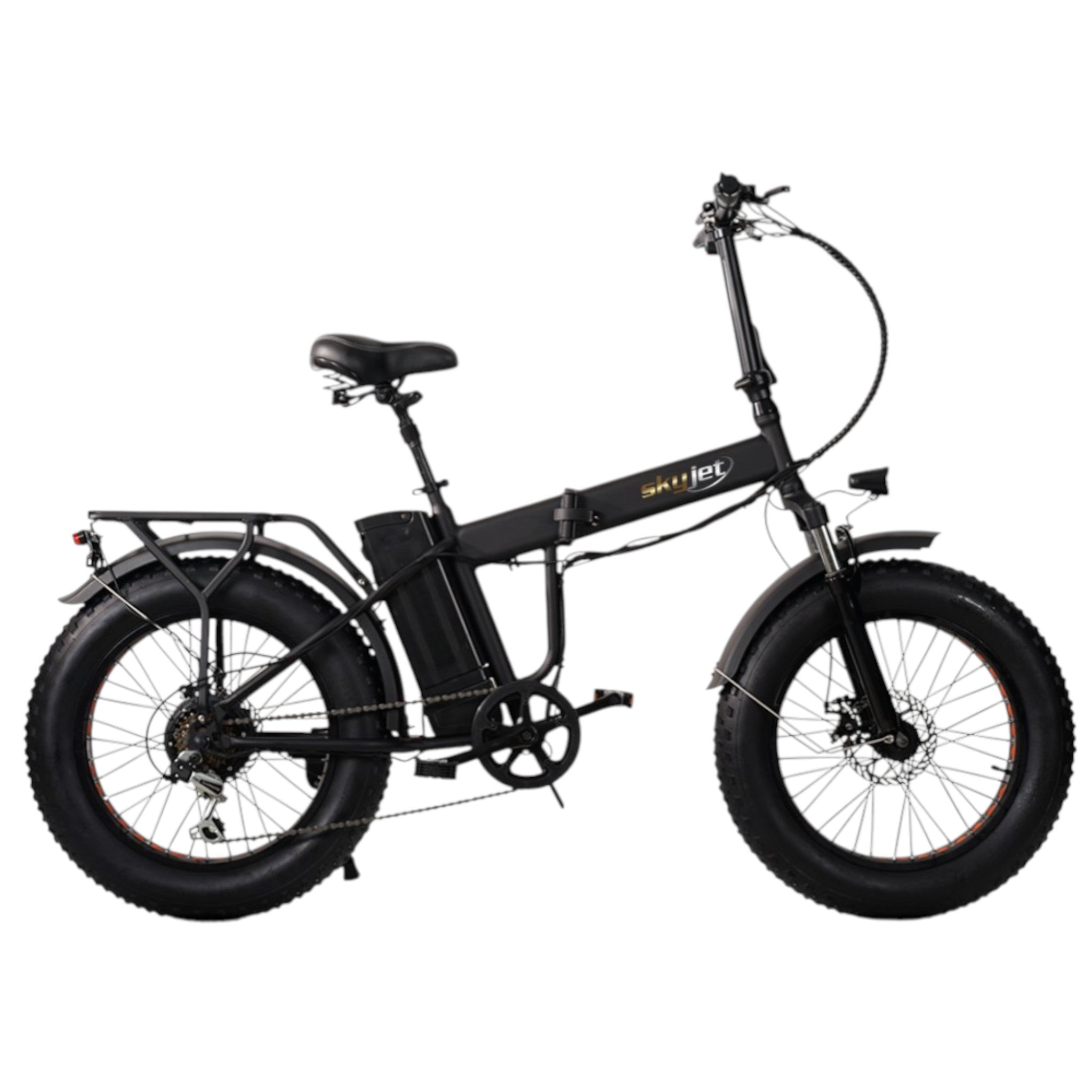 Skyjet Nitro Pro - Elektrische Vouwfiets - Mat Zwart - 20x4 inch - Accu 36V 10Ah - 250W Motor - Shimano 6 Versnellingen