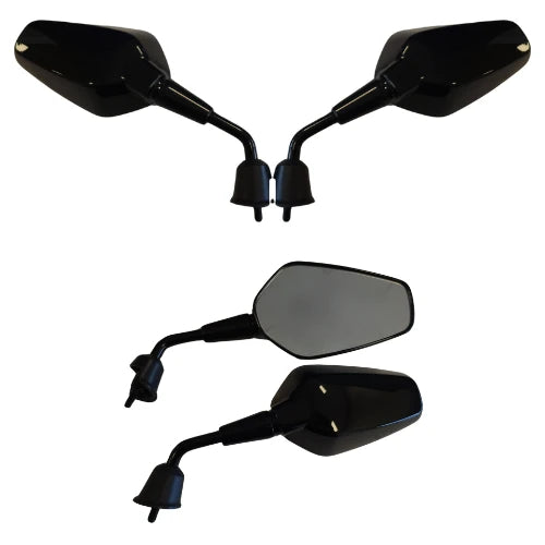 Spiegelset Aplus Sport Passend Op Vespa Sprint (M8) <24' Glans Zwart (Kort) - AE-trading
