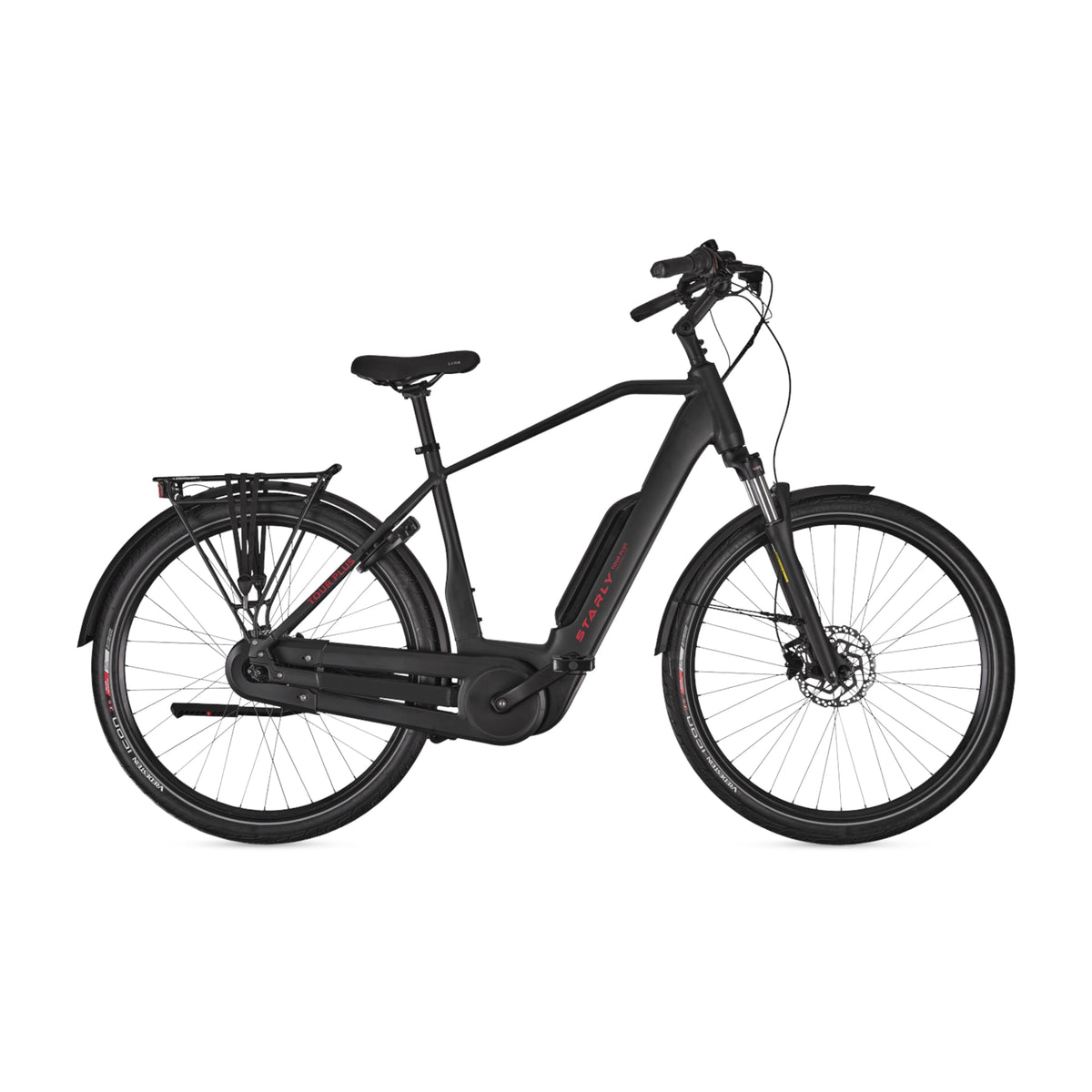 Starly Tour Plus Diamant Elektrische Fiets - Grey Red - 60cm - AE-trading