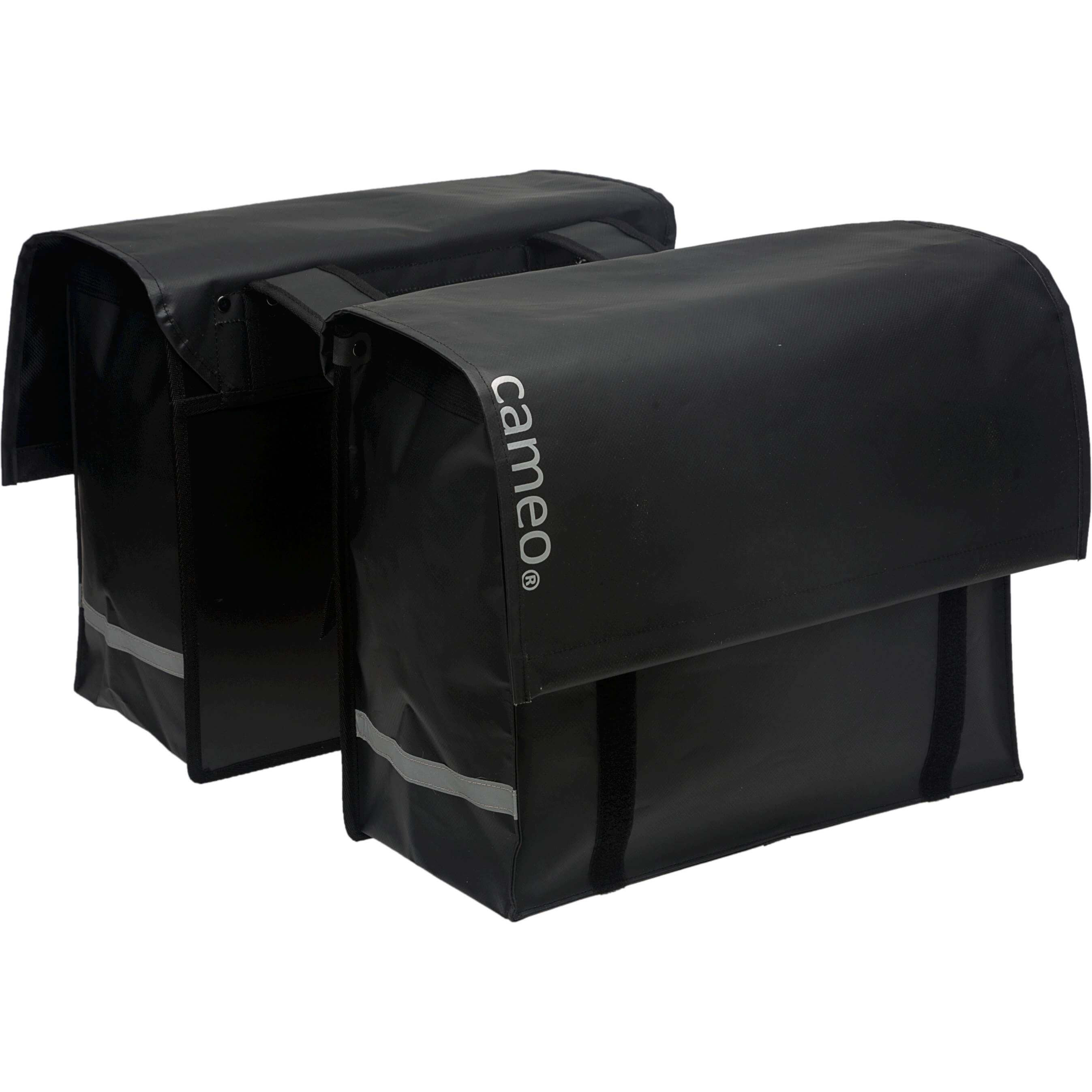 Cameo fietstas dubbel Cameo bisonyl dull zwart 46L - AE-trading