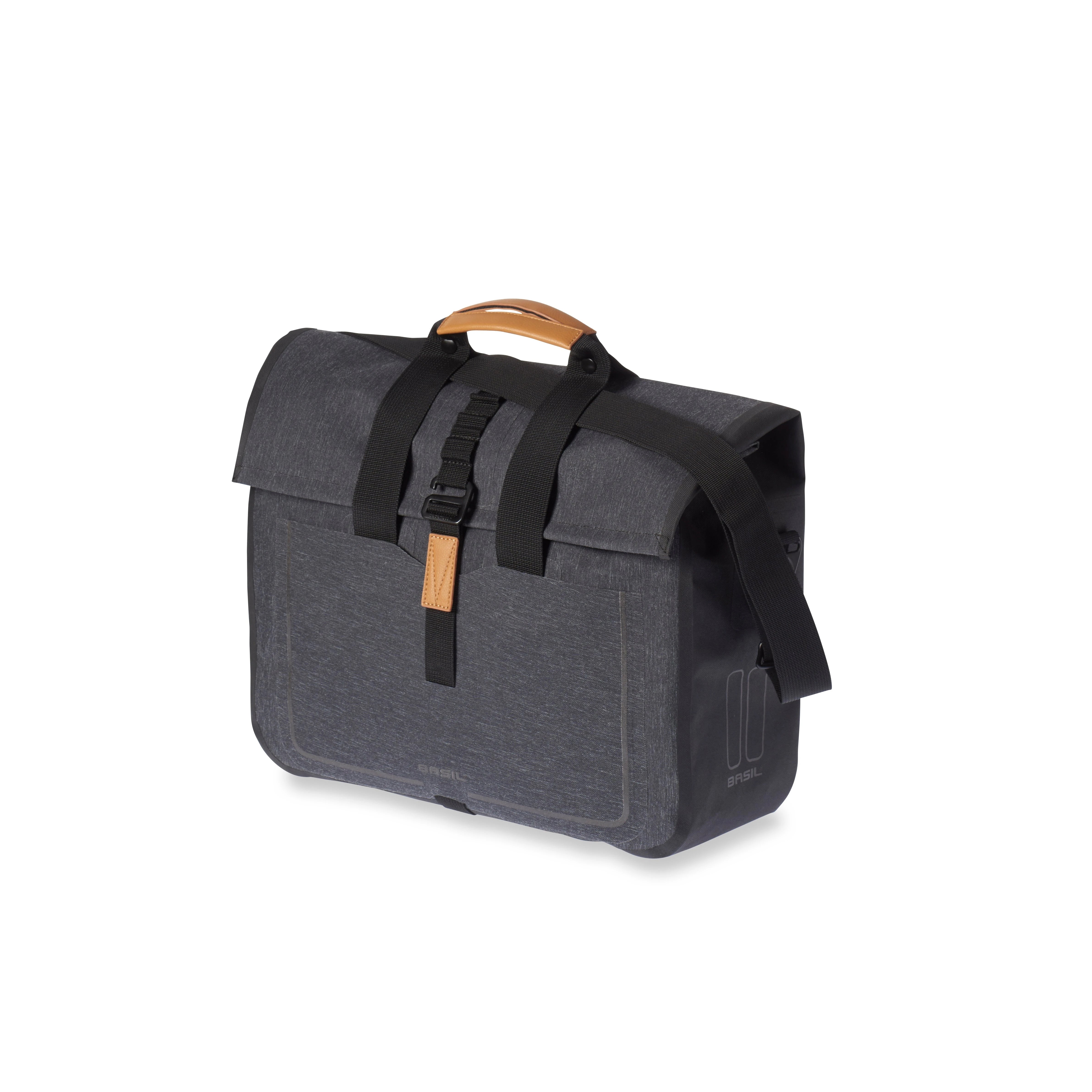 Basil fietstas enkel Business Urban dry charcoal 20L AE-trading