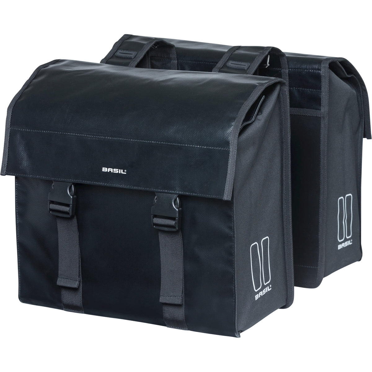 Basil fietstas dubbel Urban load zwart 48-53L - AE-trading