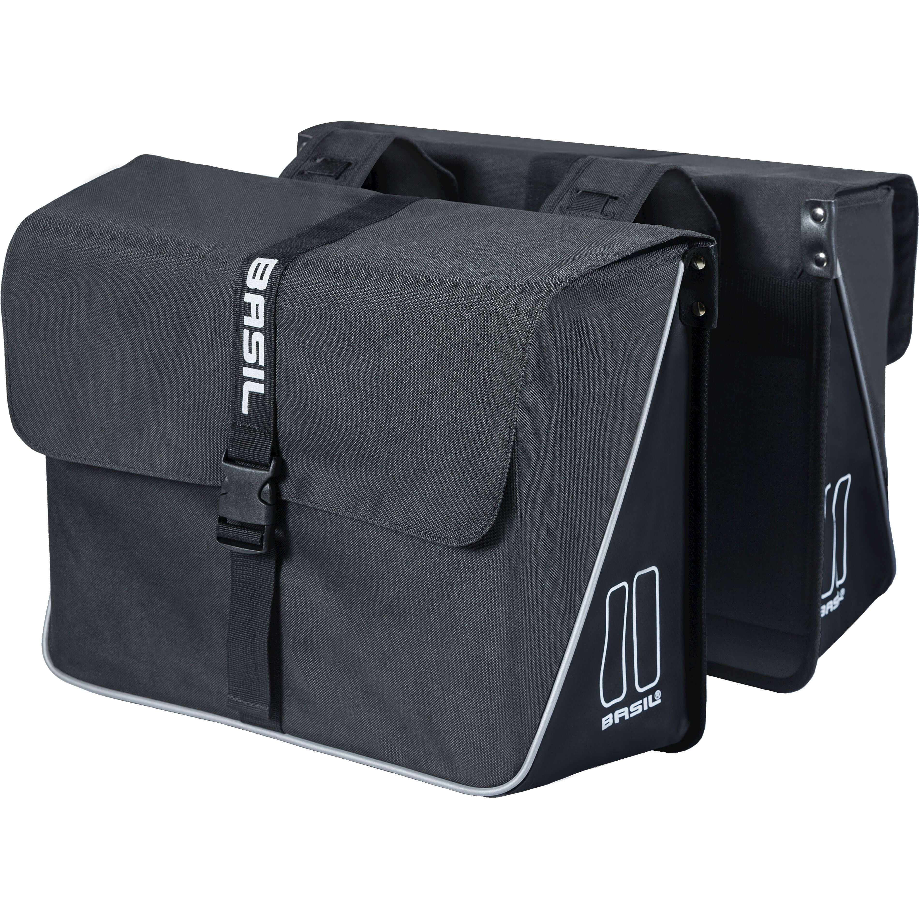 Basil fietstas dubbel Forte black black 35L - AE-trading