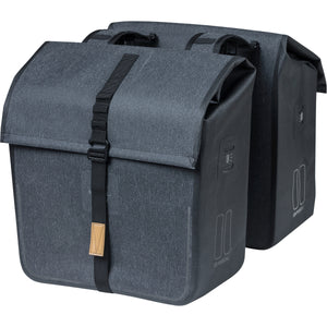 Basil fietstas dubbel Urban dry charcoal melee 50L - AE-trading