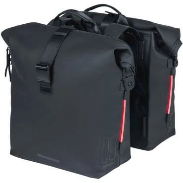 Basil fietstas dubbel SoHo Nordlight night zwart 41L AE-trading