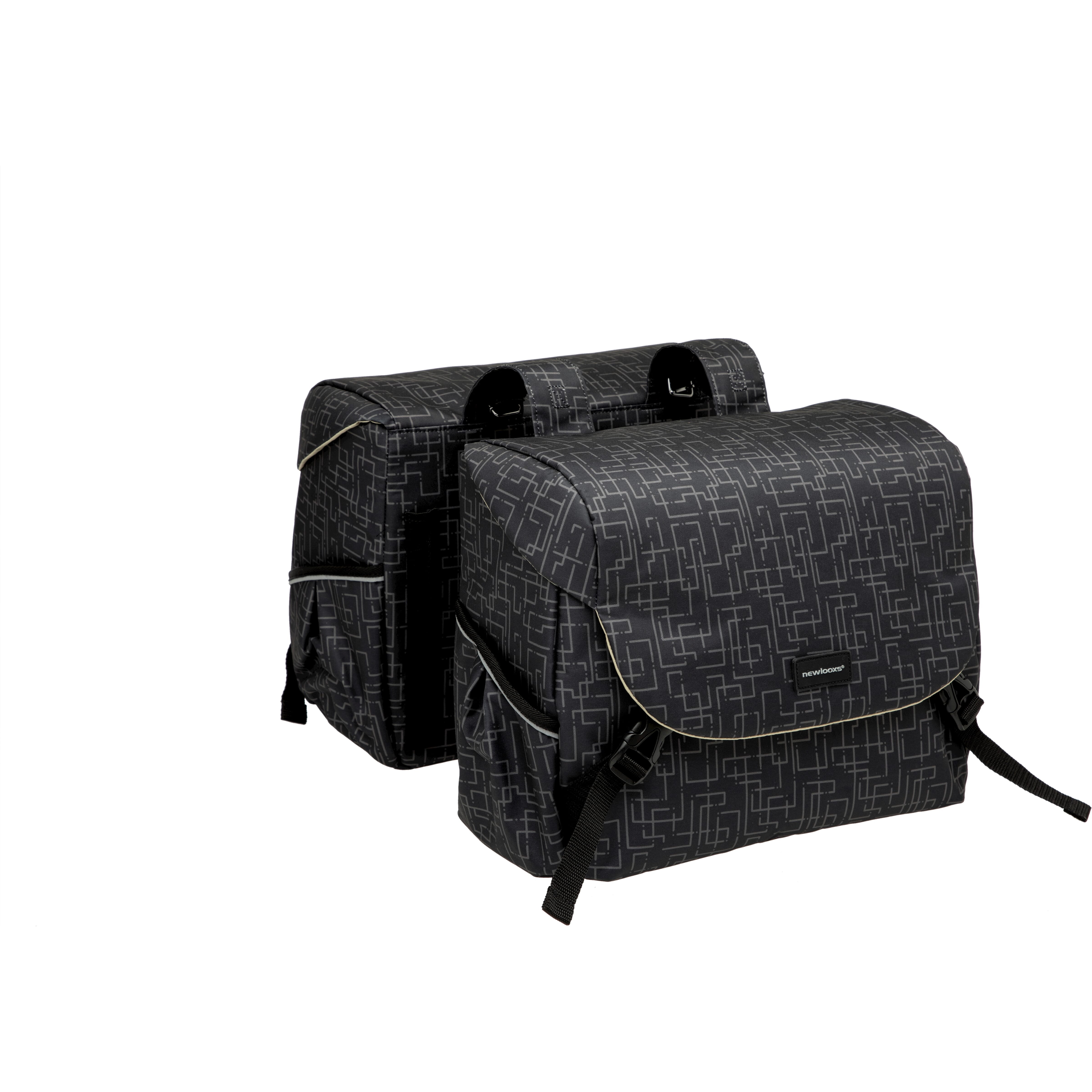 New Looxs fietstas dubbel Mondi Joy Ivy black 38L - AE-trading