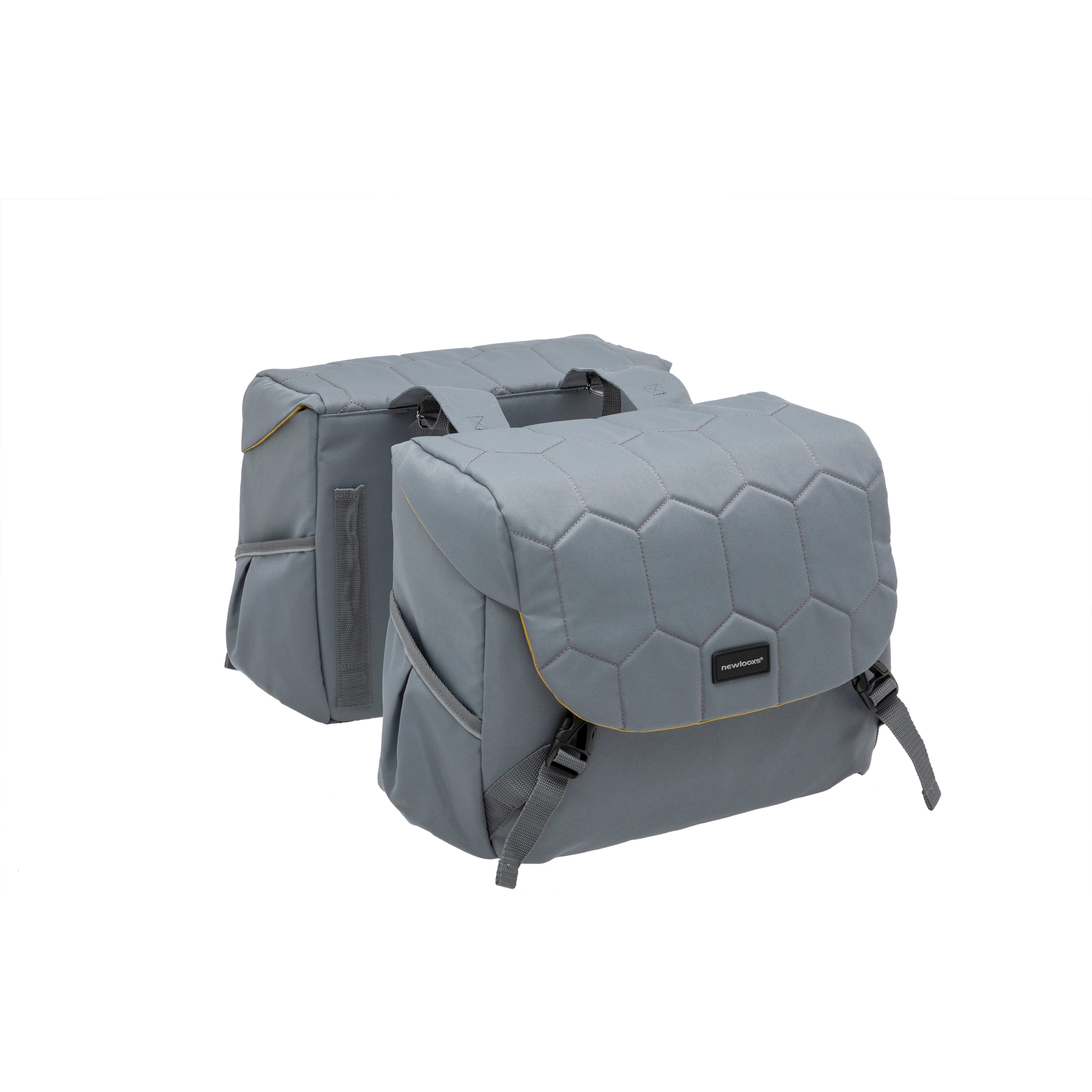 New Looxs fietstas dubbel Mondi Joy Quilted grey 38L - AE-trading