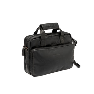 New Looxs laptoptas Cali leer zwart 17L 15 inch - AE-trading
