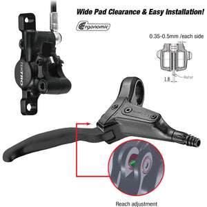 Tektro schijfremset HD-T386 Rechts zwart - AE-trading