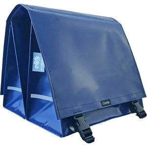 Clarijs fietstas dubbel XL PVC 46L met uitsparing d blauw - AE-trading
