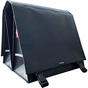 Clarijs fietstas dubbel XL PVC 46L met uitsparing mat zwart - AE-trading