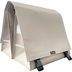 Clarijs fietstas dubbel XL PVC 46L met uitsparing mat taupe - AE-trading