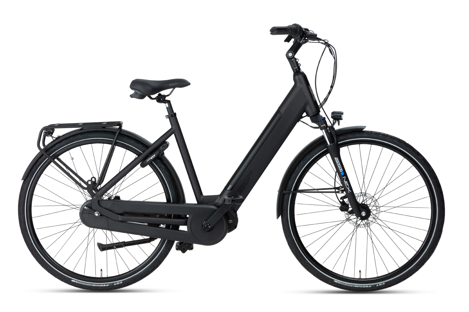 BSP Topaz L – Elektrische Stadsfiets 28 inch – Bafang M420 Middenmotor – 470Wh Intube Accu – Shimano Nexus 7 – Onyx Black Matt - AE-trading
