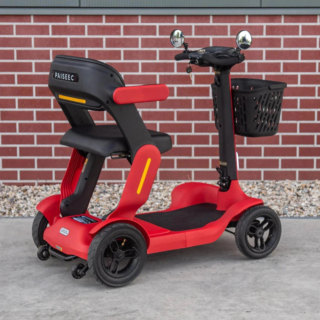 TTZ Opvouwbare Elektrische Scootmobiel - Rood - AE-trading