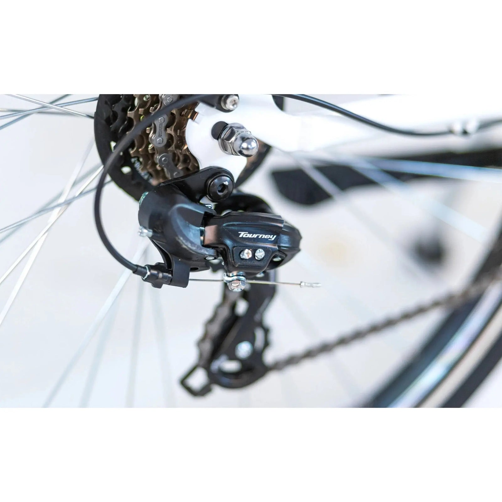 Tomos EB 05 - Elektrische Fiets - Glanzend Wit - 28 inch - 50 cm - Accu 522Wh - 250W Ananda Voorwielmotor - Shimano Tourney 7 Versnellingen - V-Brake Remmen - AE-trading