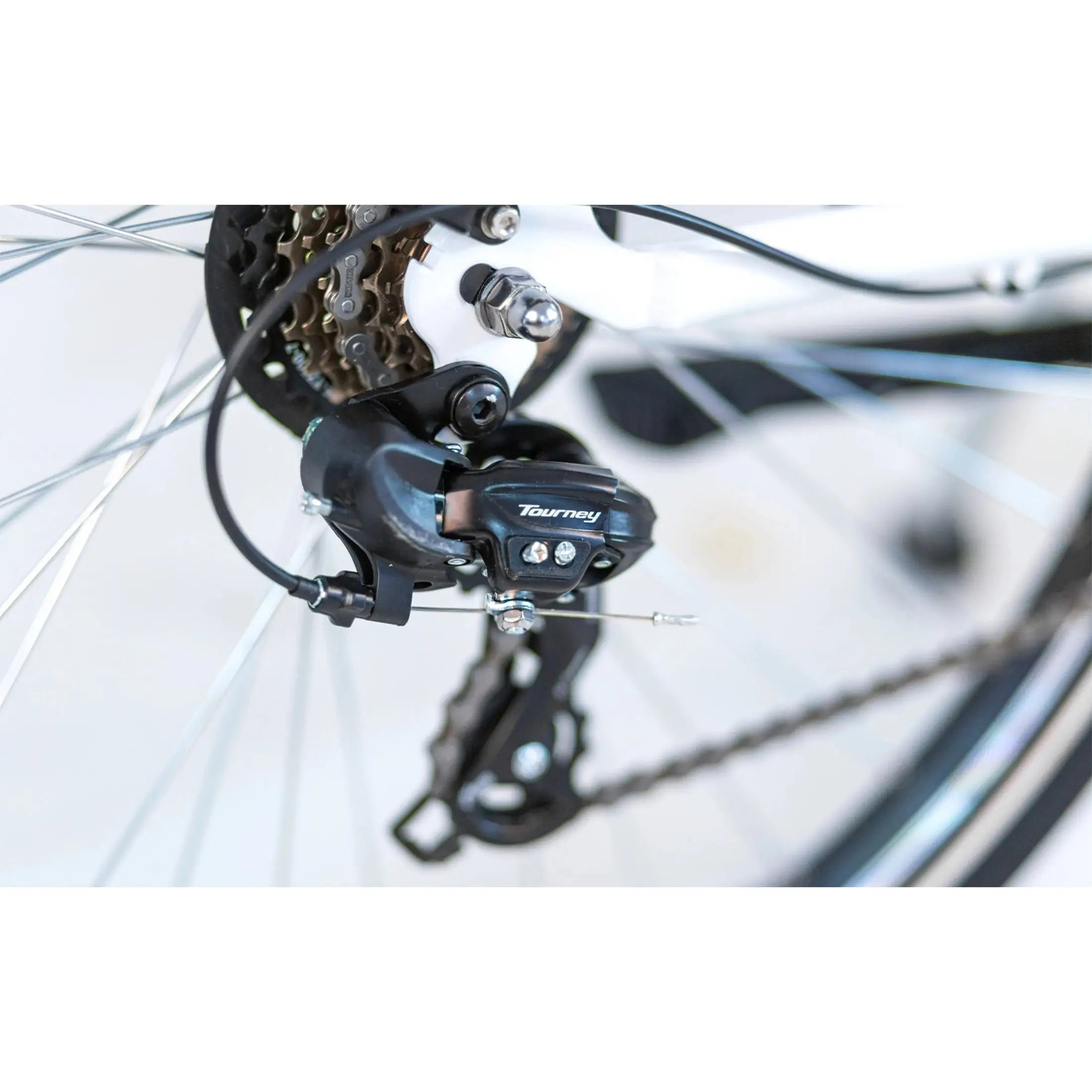 Tomos EB 05 - Elektrische Fiets - Glanzend Wit - 28 inch - 50 cm - Accu 522Wh - 250W Ananda Voorwielmotor - Shimano Tourney 7 Versnellingen - V-Brake Remmen - AE-trading