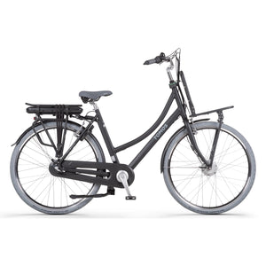 Tomos EB 08 – Coal Black Matt – Elektrische Stadsfiets – 28 inch – Ananda 250W Voorwielmotor – Shimano Nexus 3 Versnellingen – 522 Wh Accu – Framemaat 50 cm - AE-trading