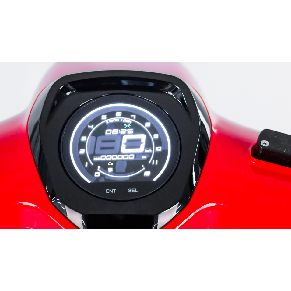 Tomos GS 01 – Glossy Red – Euro 5+ Benzinescooter – 49cc – 2,1 kW – CVT – LED-verlichting – 10 inch wielen - AE-trading