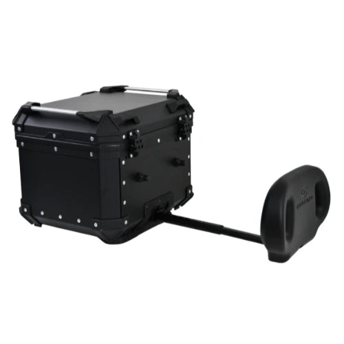 Topbox Coocase Aluminium Zwart 55 L Met Uitschuifbare Rugsteun - AE-trading
