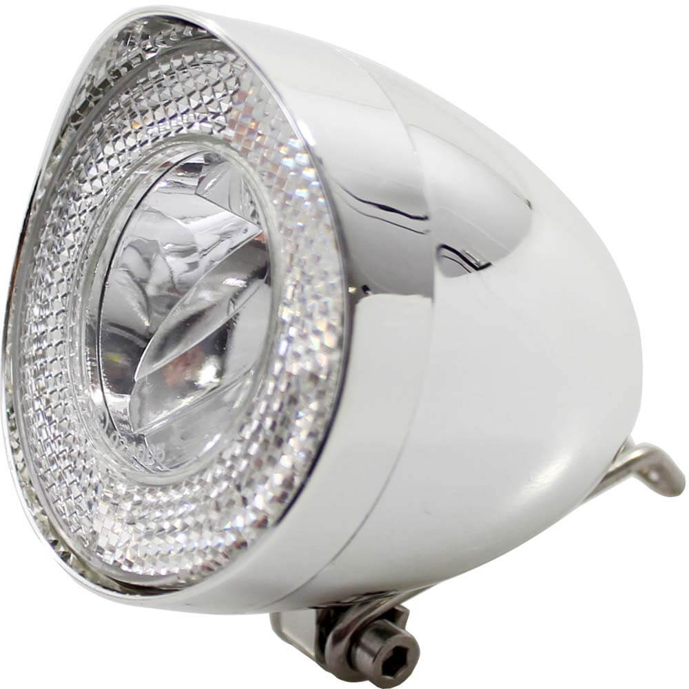 Union koplamp UN-4930 Retro dynamo 40 lux chroom - AE-trading